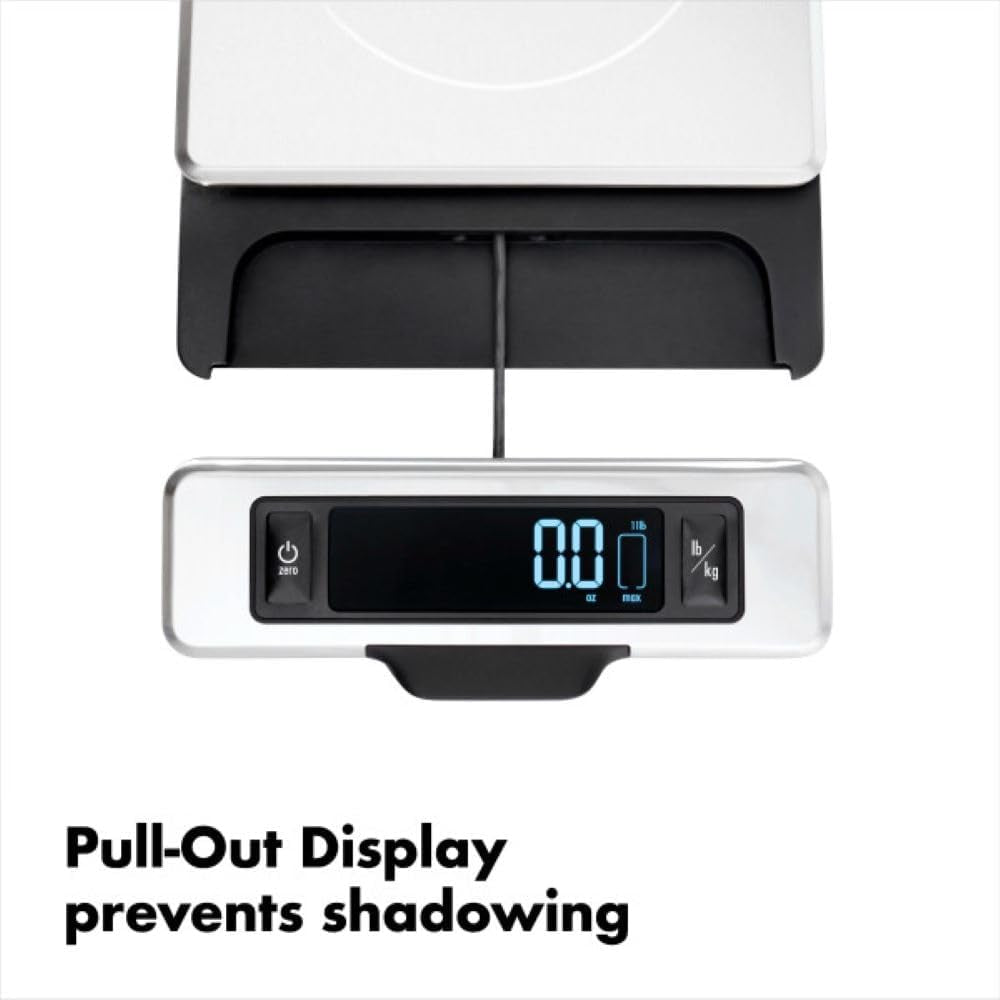 Good Grips 11-Pound Stainless Steel Kitchen Scale with Pull-Out Display - Black